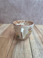 Tasse terre de fer Sarreguemines modèle Kyoto polychrome ancienne
