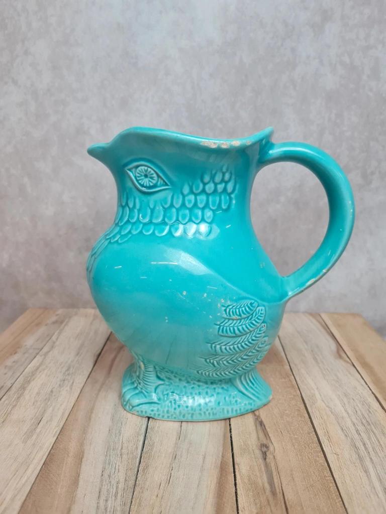 Pichet St-clément modèle Aigle 🐦 turquoise céramique vintage