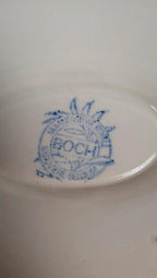 Saucière ancienne Boch décor bleu – charme campagne chic