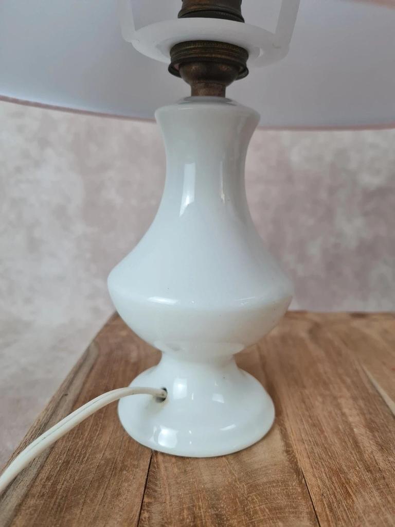🌿 Duo de lampes vintage en porcelaine blanche – douille à baïonnette 🌿