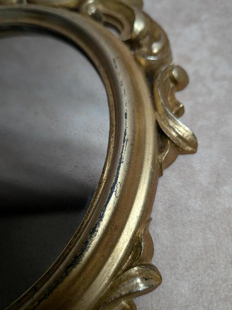 Miroir mural vintage style baroque rocaille doré