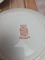 Lot 3 assiettes creuses Terre de fer Saint-amand modèle Chinois dépareillées