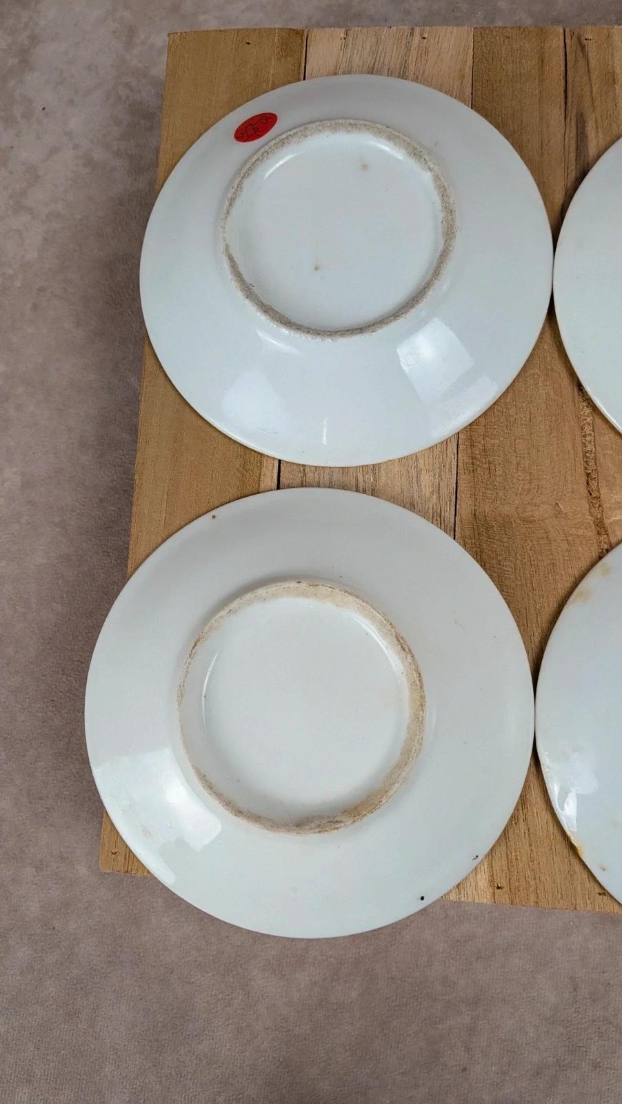 Lot de 6 tasses anciennes Vieux Paris et leurs 6 soucoupes dorées