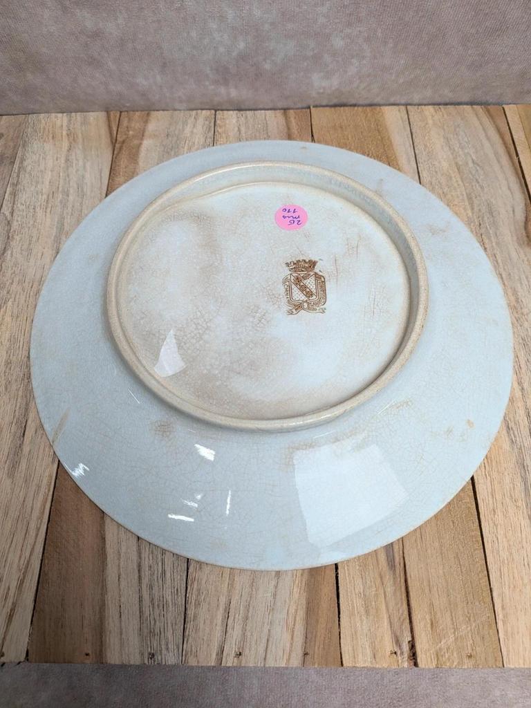 Assiette ancienne Sarreguemines modèle China terre de fer