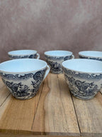 Lot 5 tasses vintage Rivanel