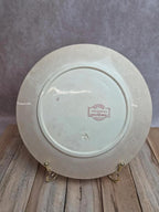 Assiette ancienne Sarreguemines & Digoin modèle Alger rouge – Terre de fer décor floral