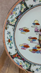Assiette chinoise décor peint main