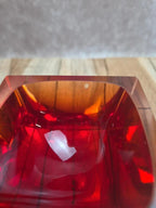 Cendrier vide-poche en verre sommerso attribué à Flavio Poli Seguso Murano design italien