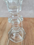 Bougeoir ancien en cristal facetté – Xxᵉ siècle