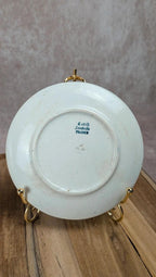 Lot de 2 soucoupes anciennes Kg Luneville – décor bleu & or