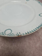 Lot de 4 assiettes anciennes Terre de fer Saint-amand décor vert 🌿