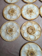 Service à huîtres coquillages vintage Longchamp