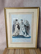 Gravure de mode ancienne encadrée – L’illustrateur des Dames