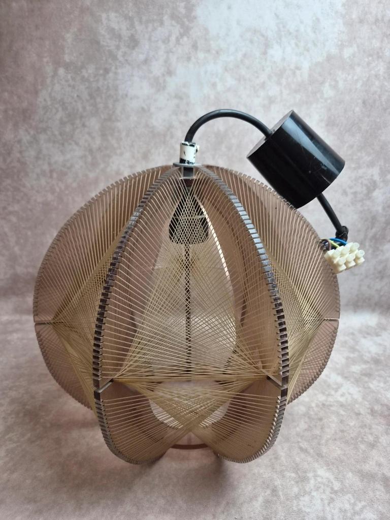 Suspension vintage Space Age – Paul Secon Sompex – Plexiglas fumé – Années 70