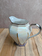 Service à café Art déco Limoges Unique signé Pailles – 27 pièces en porcelaine irisée