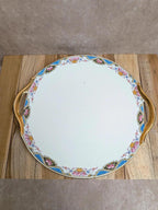Service à gâteaux vintage Digoin Sarreguemines – 1 plat + 10 assiettes à dessert