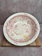 Bassine de toilette ancienne Gien Mireille rose 🌸 Terre de fer porcelaine opaque