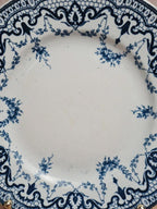Assiette plate ancienne Creil & Montereau “guirlandes” décor bleu 💙