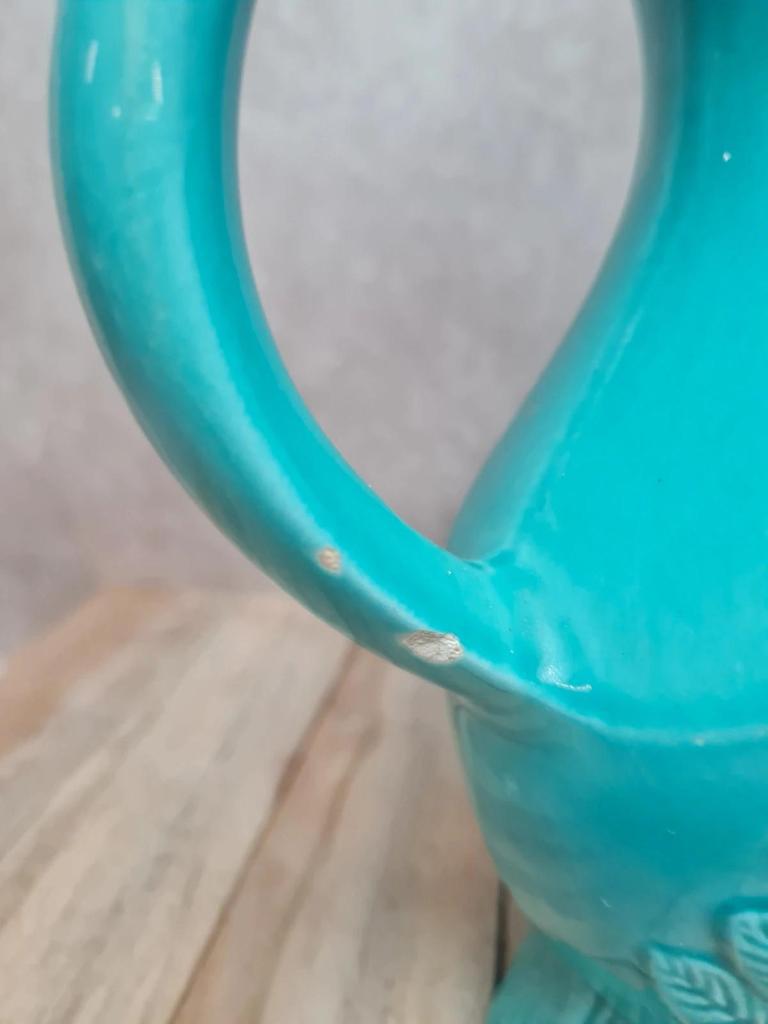 Pichet St-clément modèle Aigle 🐦 turquoise céramique vintage