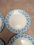 Lot de 5 assiettes à dessert Luminarc – décor floral bleu