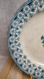 Plat ancien en terre de fer Badonviller modèle turc