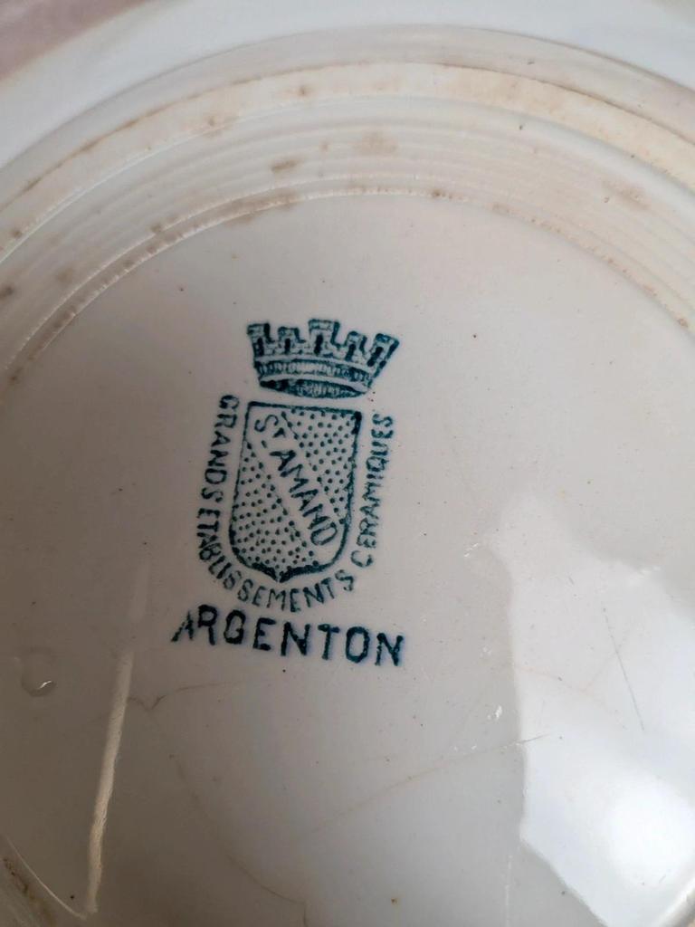 Lot de 4 assiettes creuses Terre de fer St Amand Argenton