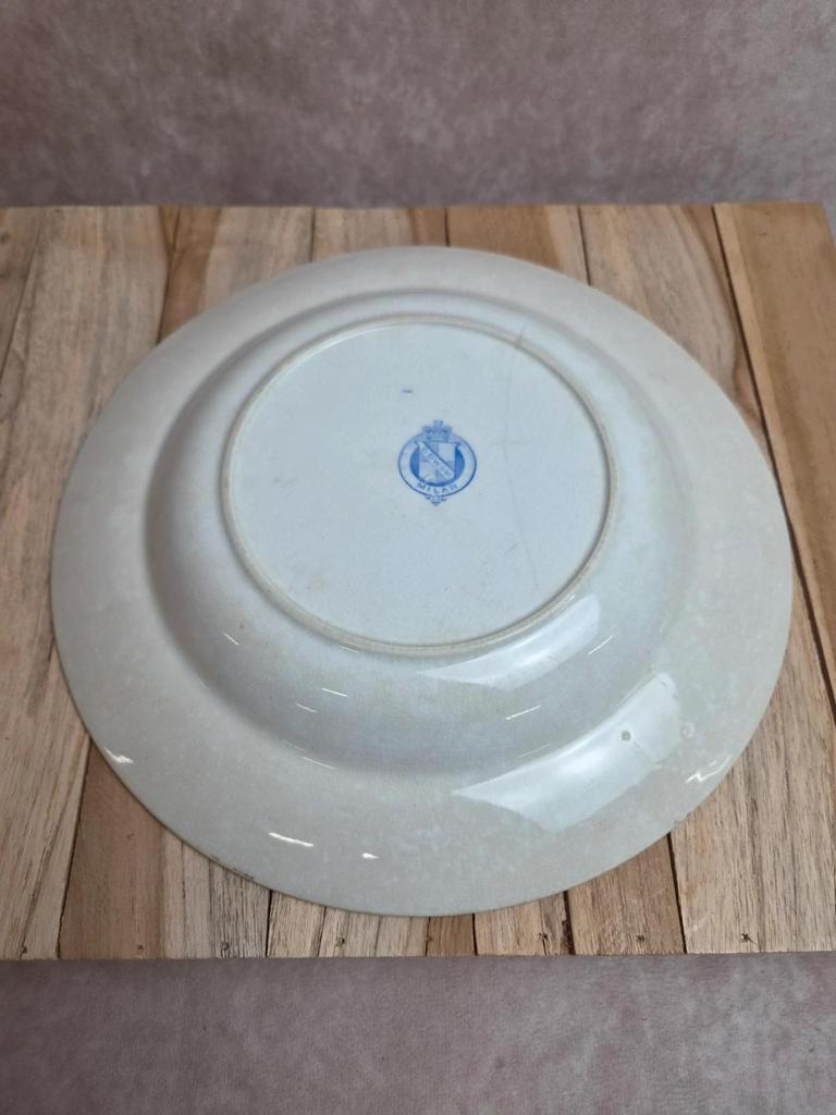 Grande assiette creuse ancienne anglaise B.p.w.&m. Milan – Terre de fer