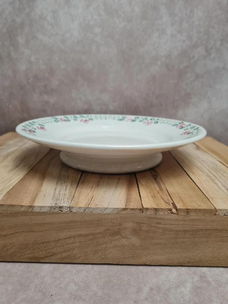 Compotier sur pied bas Terre de Fer Printania Digoin Sarreguemines 23 cm 🍓