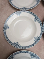 Lot de 6 assiettes creuses Terre de Fer St Amand modèle Andrinople