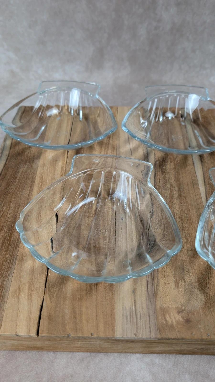 Lot de 5 coquilles en verre Sovirel France