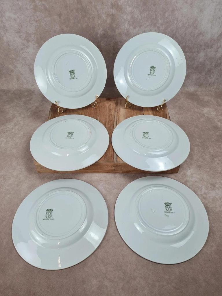 Lot de 6 assiettes Saint-amand & Hamage – Modèle Modern-style 🌿