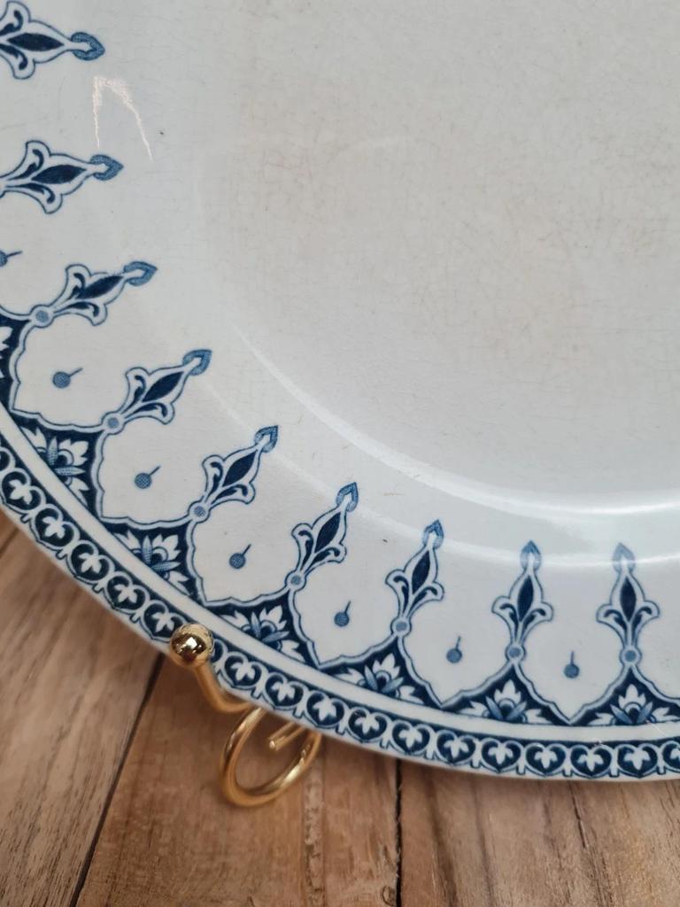Assiette terre de fer Gien modèle Ispahan décor oriental ancien 💙