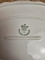 Grand plat ovale Seltmann Weiden Bavaria Theresia rouge – Porcelaine allemande vintage