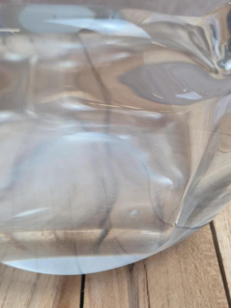 Grande coupe en cristal massif Kosta signée – design scandinave vintage