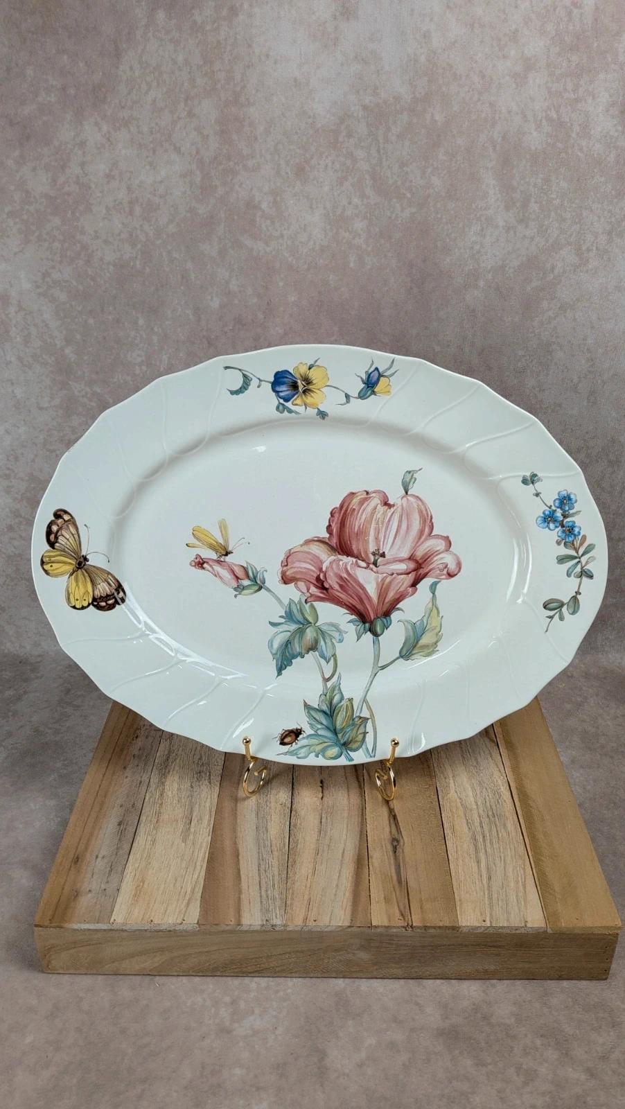 Grand plat ovale Villeroy & Boch – Modèle Bouquet