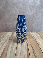 Petit vase ancien en faïence bleu et blanc peint main – décor oriental