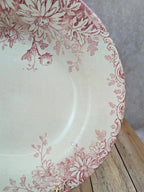 assiette creuse terre de fer Gien fleur d’automne ancienne