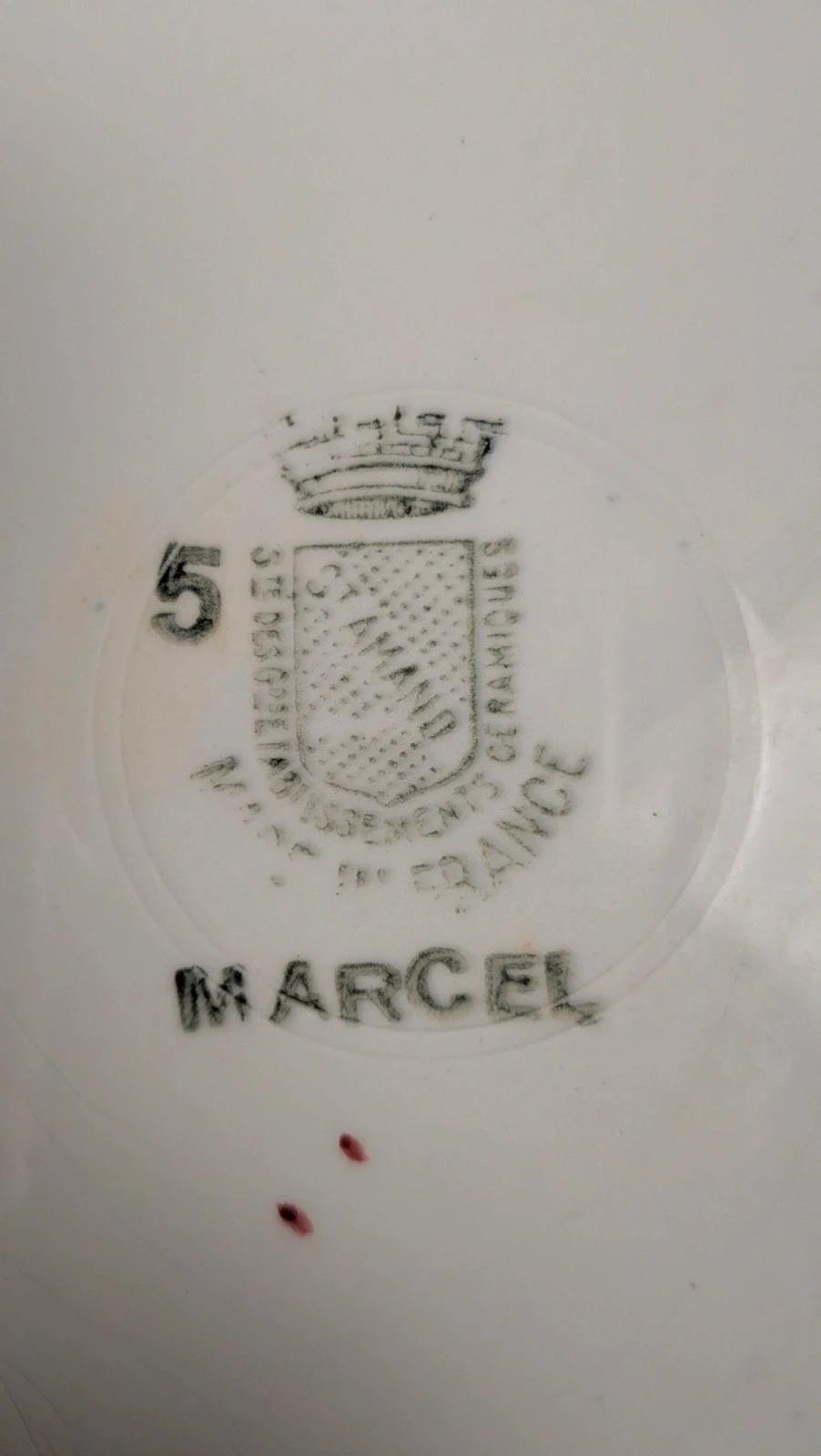 Lot de 6 assiettes plates Saint-amand modèle Marcel