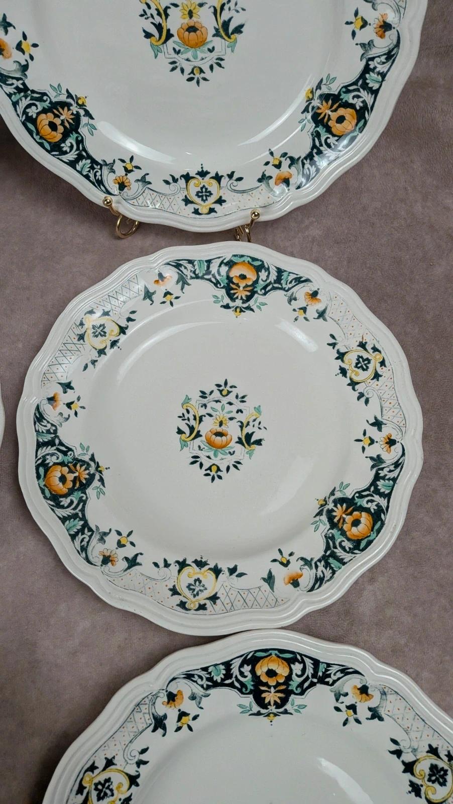 Lot de 6 assiettes plates Longchamp