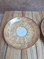 Ensemble tasse & bol en porcelaine Karolina – décor marbré or – Made in Poland