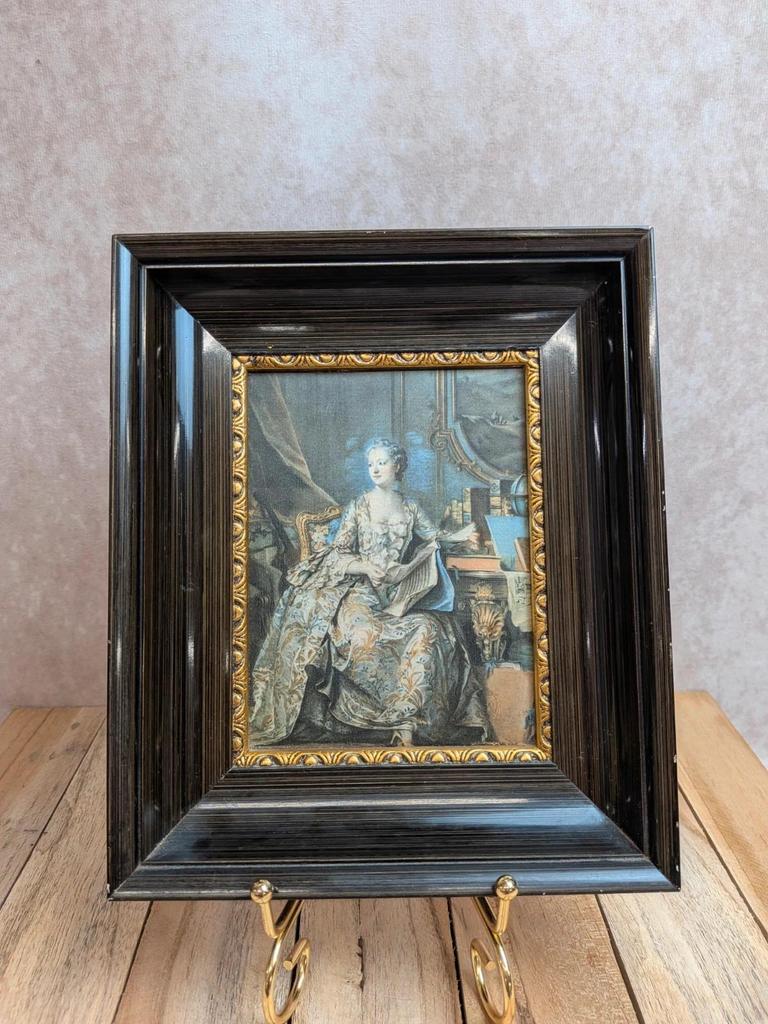 Cadre vintage Madame de Pompadour – impression sur tissu