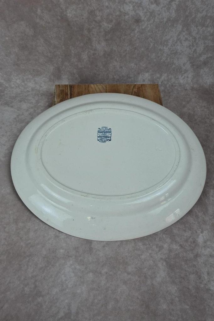 Grand plat ancien ovale 🌿 Terre de fer – Grand Dépôt Paris – Xixᵉ