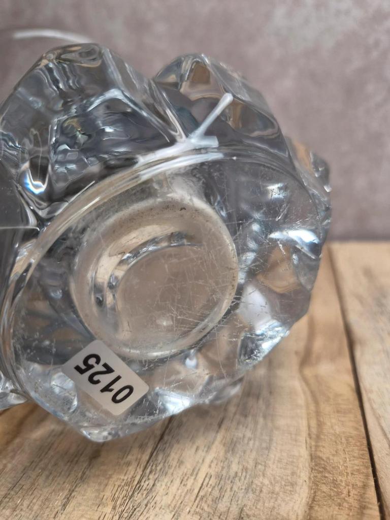 Vase en cristal Art Vannes – grand modèle vintage 24 cm
