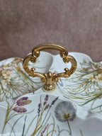 Serviteur 3 compartiments Pillivuyt France – décor Virginie signé Molling