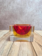 Cendrier vide-poche en verre sommerso attribué à Flavio Poli Seguso Murano design italien