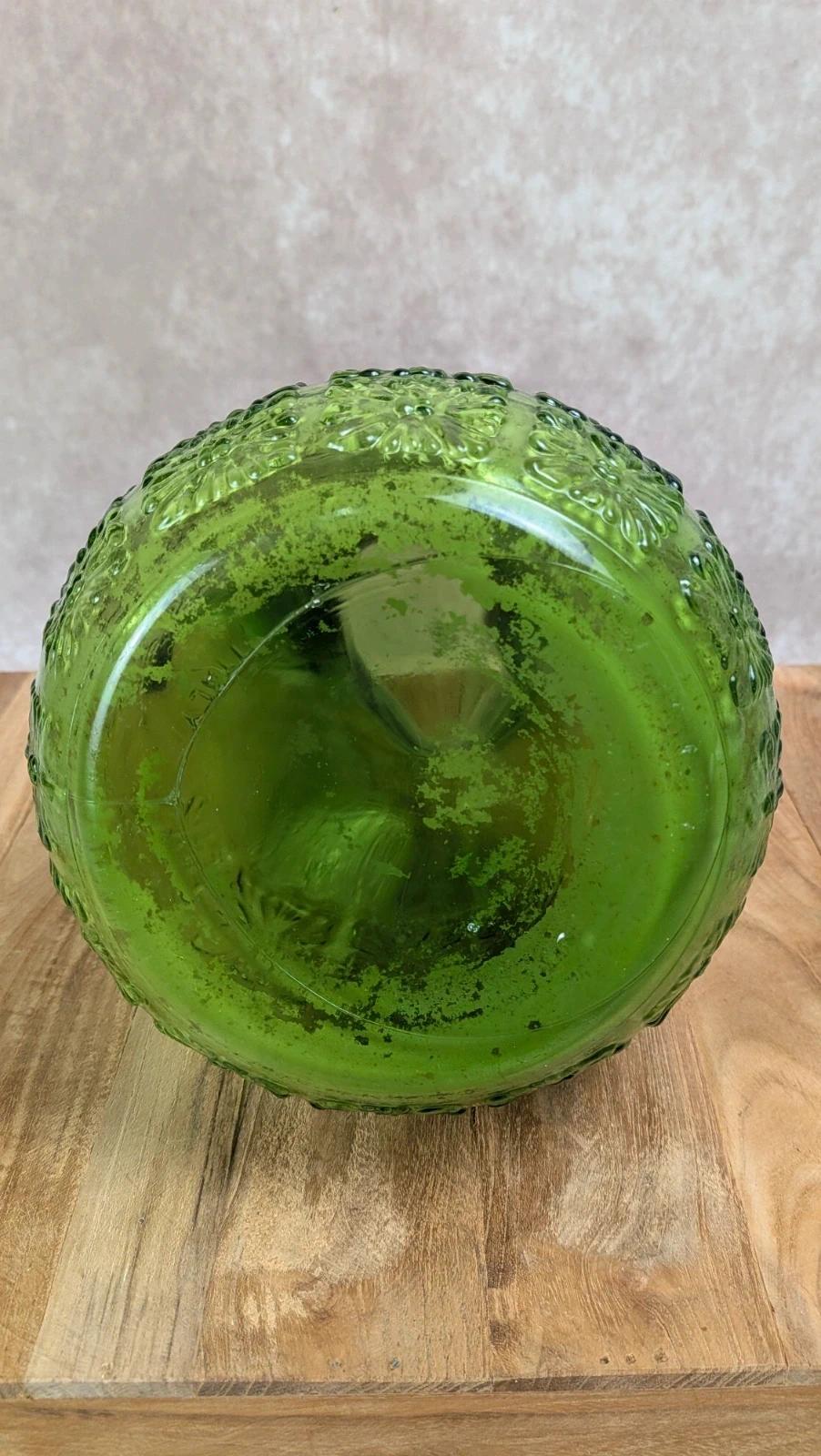 Service à orangeade/citronnade vintage carafe 6 verres verts Italie