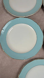 Lot de 5 assiettes plates anciennes Seranord Saint-amand – Modèle Chambord