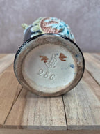 Vase barbotine Gustave De Bruyne Fives Lille ancien décor floral anses stylisées