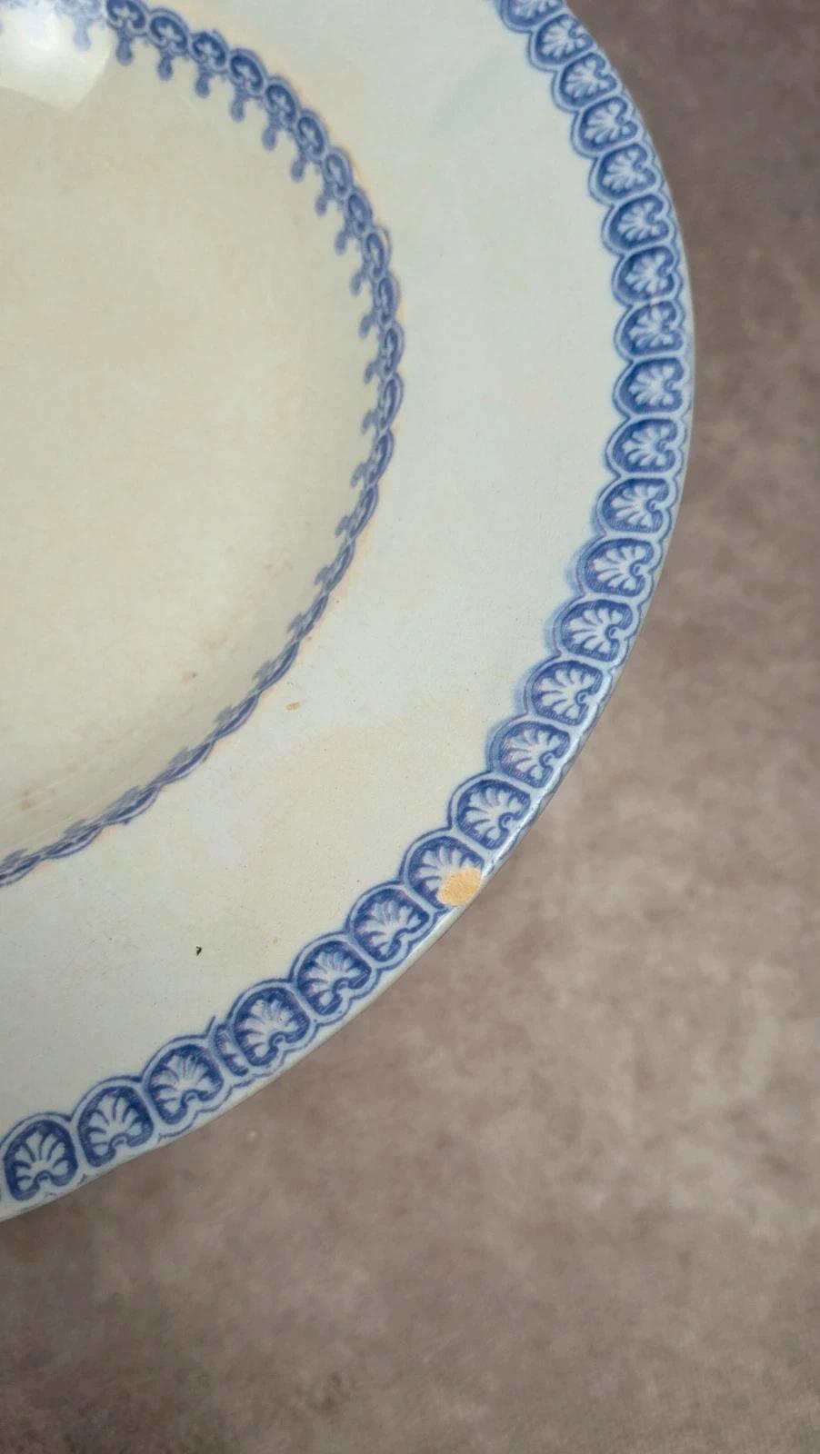 Lot de 4 assiettes anglaises anciennes – modèle Etruscan Border