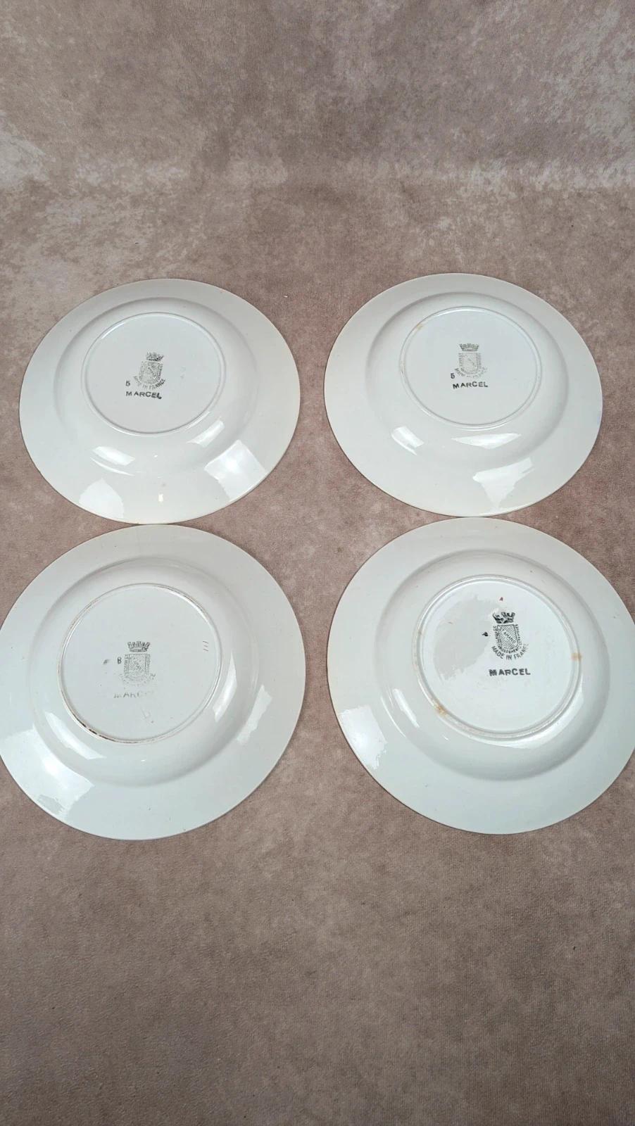 Lot de 4 assiettes creuses Saint-amand modèle Marcel